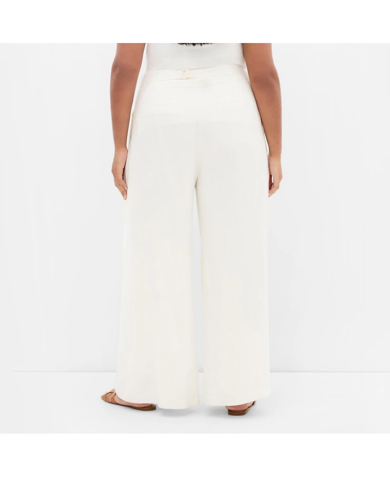 City Chic Women's Plus Abbie Linen Pant