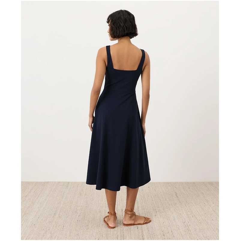 Pact Women's Organic Cotton Fit & Flare Square Neck Dress