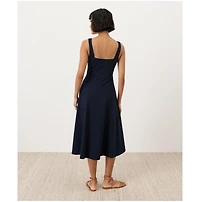 Pact Women's Organic Cotton Fit & Flare Square Neck Dress