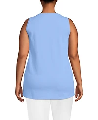 Lands' End Women's Plus Supima Cotton Tunic Tank Top