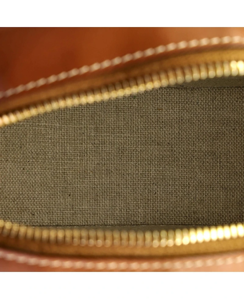 Pre-Owned Celine Triomphe Oval Crossbody Bag Canvas and Leather