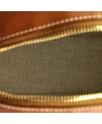 Pre-Owned Celine Triomphe Oval Crossbody Bag Canvas and Leather