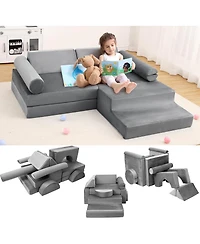 Modular Kids Couch 13PCS Nugget Couch,Toddler Couch for Creative Boys Girls, Convertible Nugget Couch Kids Modular Play Couch, Kids Sofa for Playroom