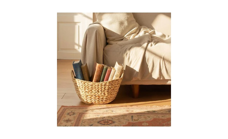 Household Essentials Water Hyacinth Basket with Handles