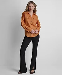 Dkny Women's Long-Sleeve Collared Shirt