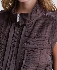 Dkny Women's Cap-Sleeve Twinkle Tie-Front Vest