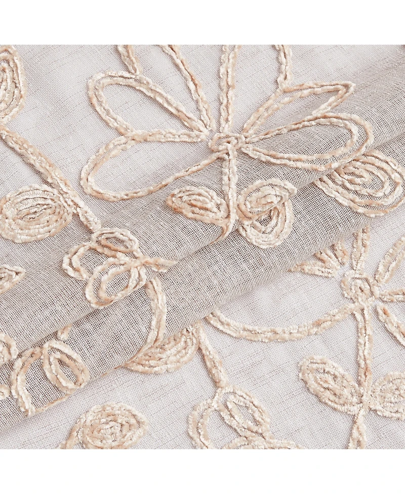 Dainty Home Rita Linen Look 76" W x 84" L Grommet Window Panel Set