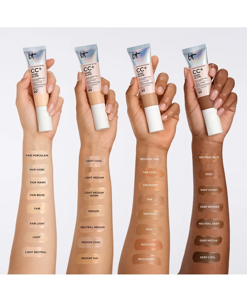 It Cosmetics Cc+ Nude Glow Lightweight Foundation + Serum Spf 40