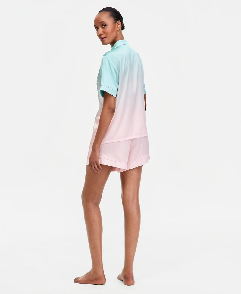 I.n.c International Concepts Women's Stretch Satin Short-Sleeve Pajama Set, Exclusively at Macy's