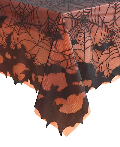 Elrene Bats Web Lace Halloween Tablecloth