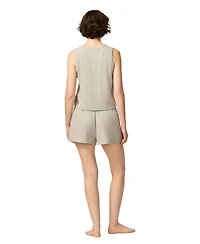 Gap Women's Ribbed Tank Top and Pull-On Shorts, 2-Piece Set