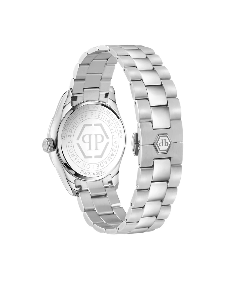 Philipp Plein Women's Queen Silver Stainless Steel Bracelet Watch, 36mm