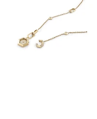 Philipp Plein Women's Nake Hexagon Ip Yellow Gold Stainless Steel Necklace Watch, 28mm