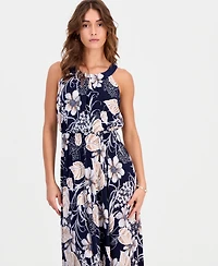 Robbie Bee Petite Printed Sleeveless Jersey Dress