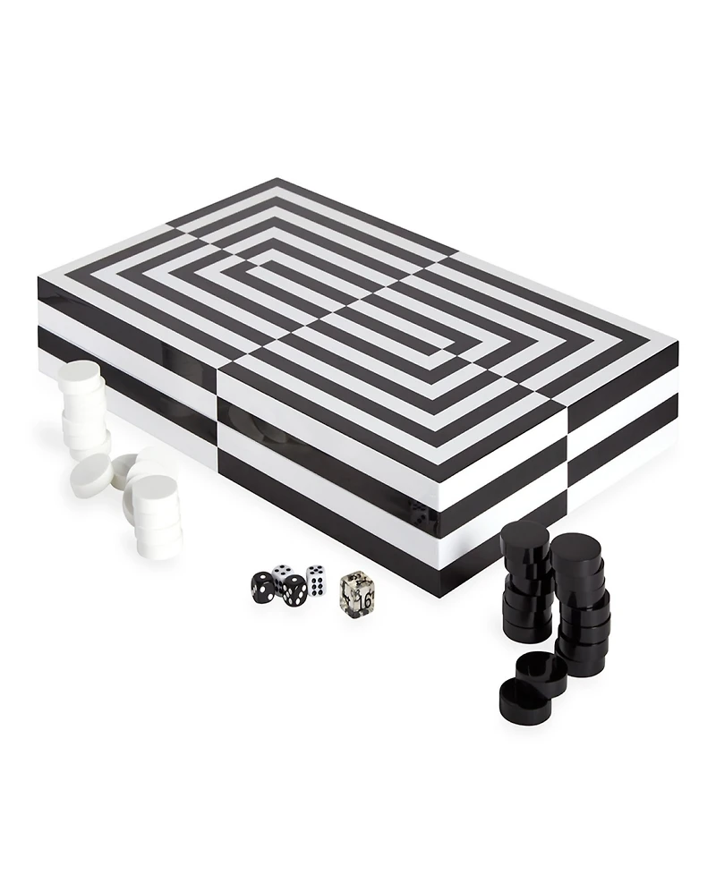 Jonathan Adler Op Art Backgammon Set