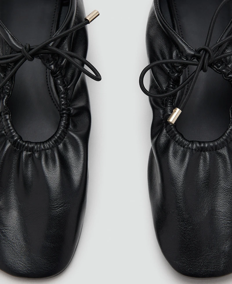 Mango Women's Bow Ruched Shoes