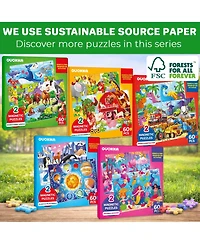 Quokka Magnetic Puzzles for Toddlers 3-5 – Search and Find 2 Pack, 60 Pieces Each
