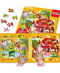 Quokka Magnetic Puzzles for Toddlers 3-5 – Search and Find 2 Pack, 60 Pieces Each