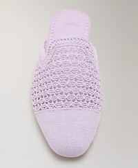 Mango Women's Crochet Mule Slippers