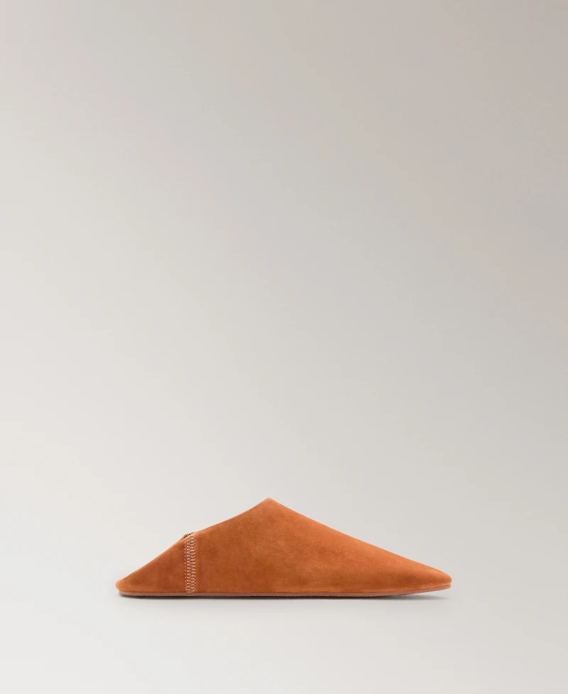 Mango Women's Stitching Detail Leather Clogs