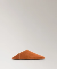 Mango Women's Stitching Detail Leather Clogs