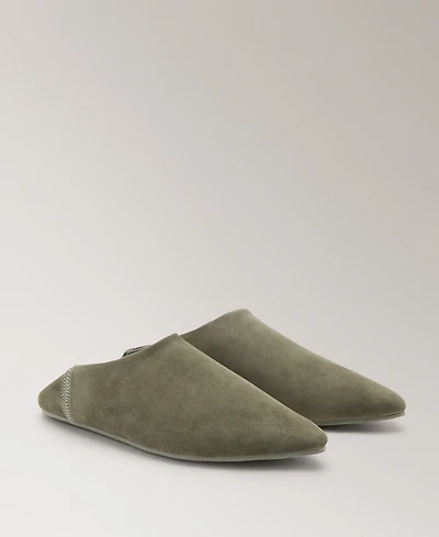 Mango Women's Stitching Detail Leather Clogs