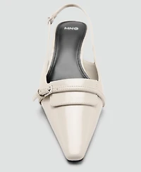 Mango Women's Kitten-Heel Pointed Shoes