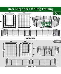 Aostirmotor Portable Outdoor Dog Playpen for Rv, Camping & Yard – 16 Extra-Wide Panels