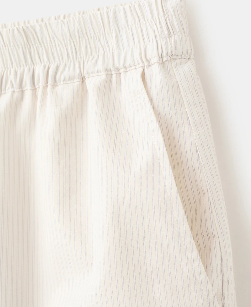 Mango Women's Elastic Waist Cotton Shorts