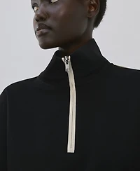 Mango Women's Turtleneck Zip Sweatshirt