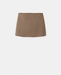 Mango Women's Houndstooth Short Skirt