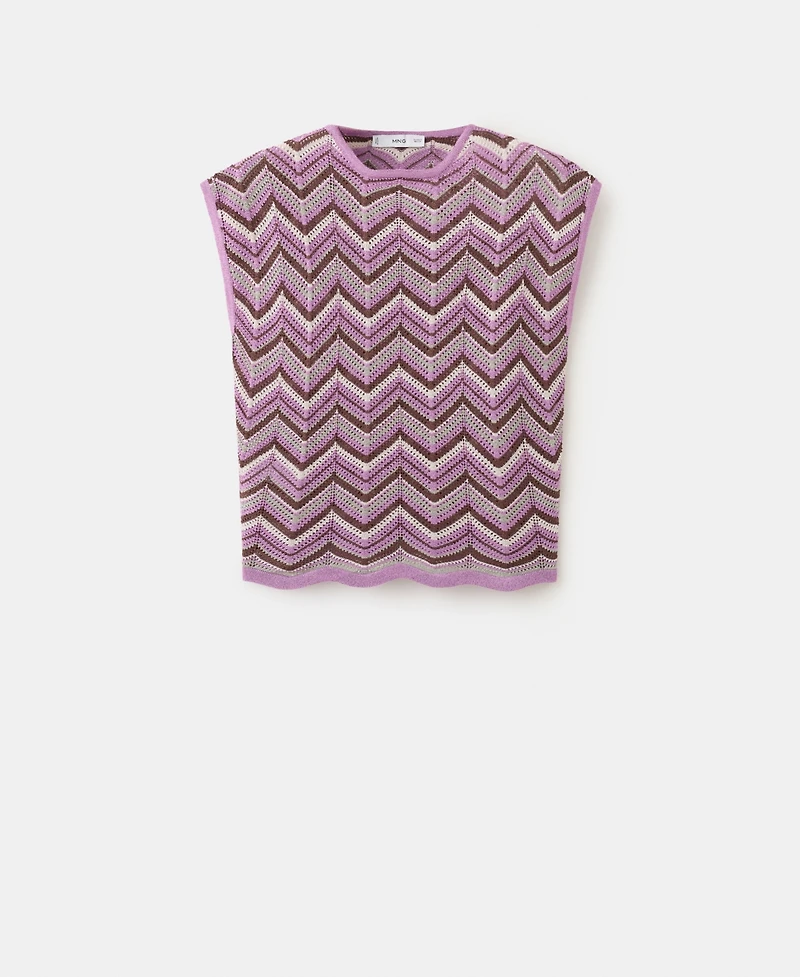 Mango Women's Printed Knit Top