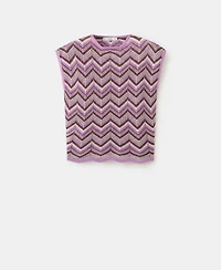 Mango Women's Printed Knit Top