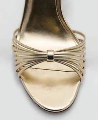 Mango Women's Straps Heeled Sandals