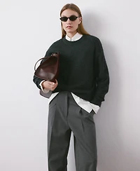 Mango Women's Straight-Fit Pleated Pants