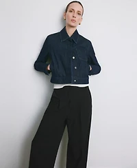 Mango Women's Straight-Fit Pleated Pants