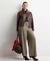 Mango Women's High-Waisted Lyocell Pants