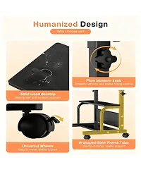 Yigii Category Adjustable Laptop Desk for Home Office, Bedroom, or Small Spaces