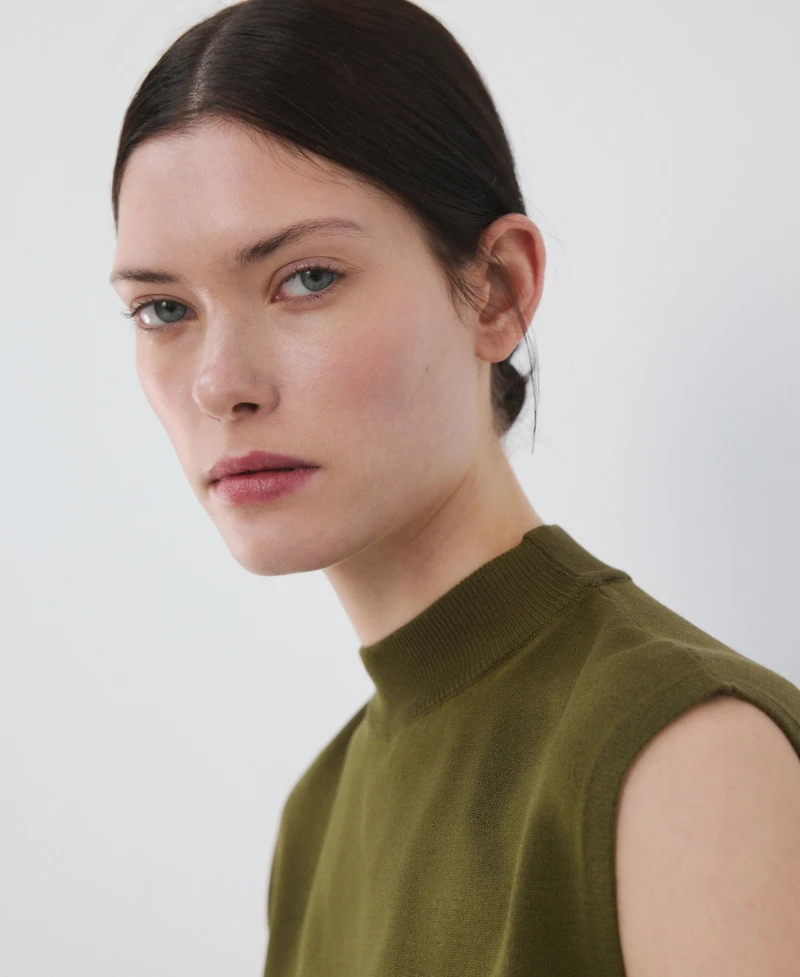 Mango Women's Belt Knit Waistcoat