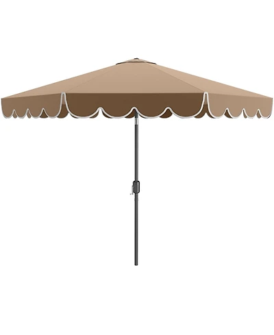 Slickblue 10 Ft Outdoor Market Umbrella with Crank and Tilt