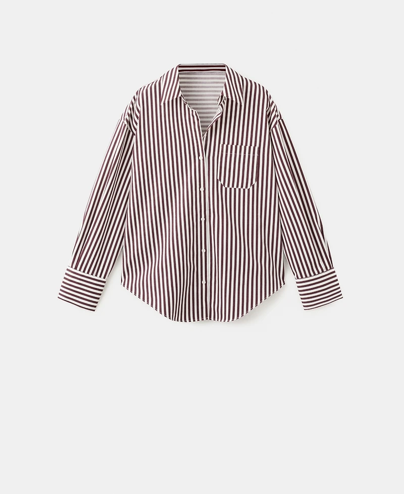 Mango Women's Striped Cotton Shirt