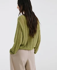 Mango Women's Knitted Braided Cardigan