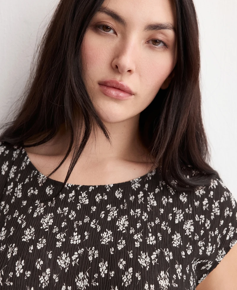 Mango Women's Floral-Print Midi-Dress