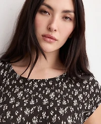 Mango Women's Floral-Print Midi-Dress