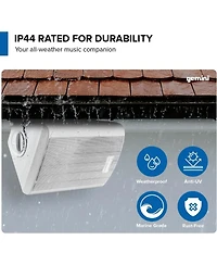 Gemini Ghsi-W400BT-pr-wht 4" Waterproof Outdoor Bluetooth Speakers (2024)
