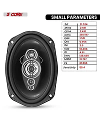 5Core Car Speaker 800Watt 4Pieces 4Ohm 4 Way Coaxial Speaker Audio with Super Tweeter Universal Fit