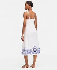 On 34th Women's Linen Blend Solid Cutwork Tank Midi Dress, Macy's Exclusive