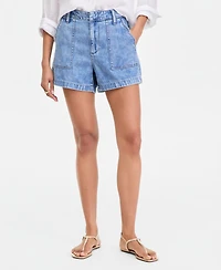 On 34th Women's 4" Denim Utility Shorts, Macy's Exclusive