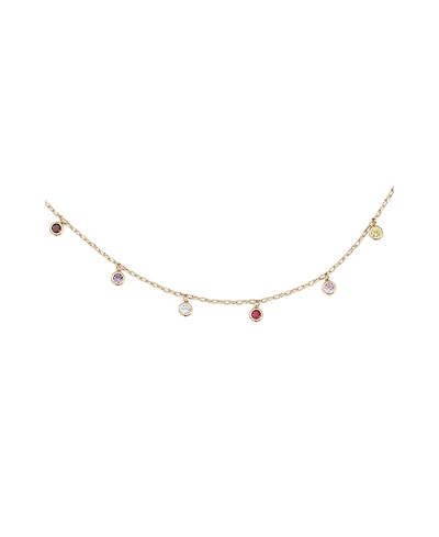 Retro Chic Rainbow Charm Necklace