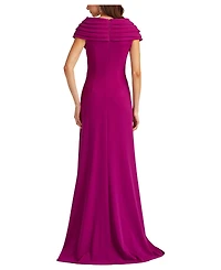 Tadashi Shoji Women's Talise Waterfall Flounce Gown